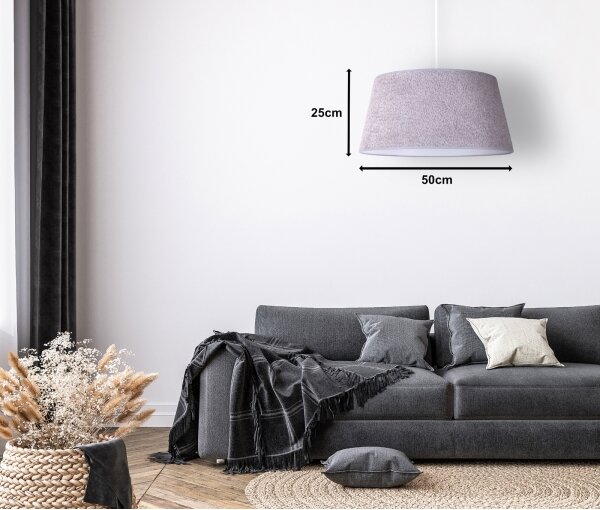 Duolla - Lustr na lanku BOUCLE 1xE27/15W/230V pr. 50 cm šedá