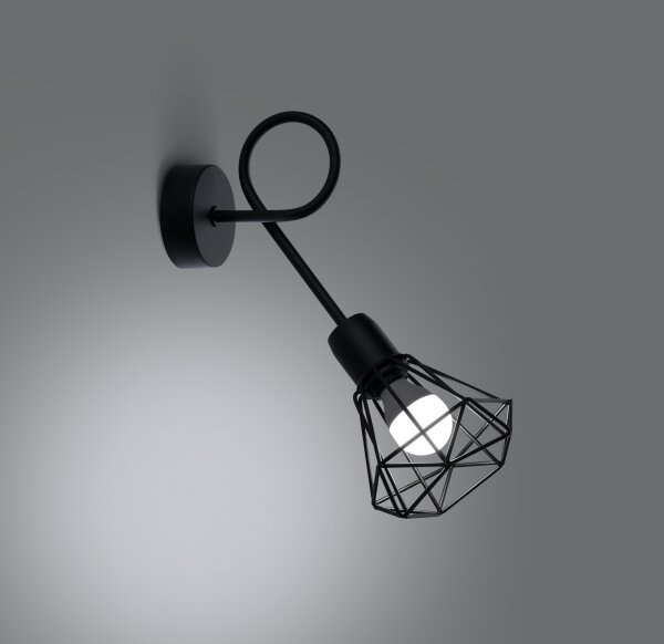 Sollux SL.1108 - Nástěnné svítidlo ARTEMIS 1xE14/40W/230V černá