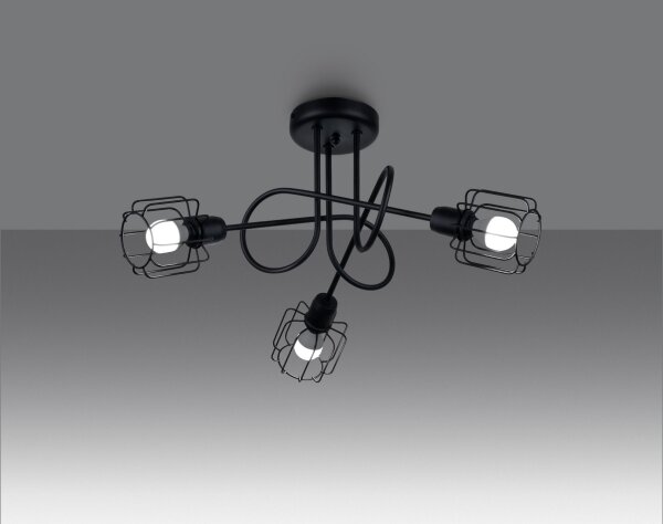 Sollux SL.1118 - Lustr na tyči BELUCI 3xE14/40W/230V černá