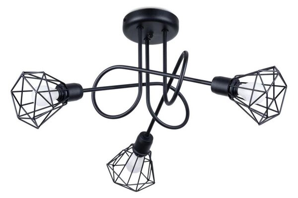 Sollux SL.1109 - Lustr na tyči ARTEMIS 3xE14/40W/230V černá