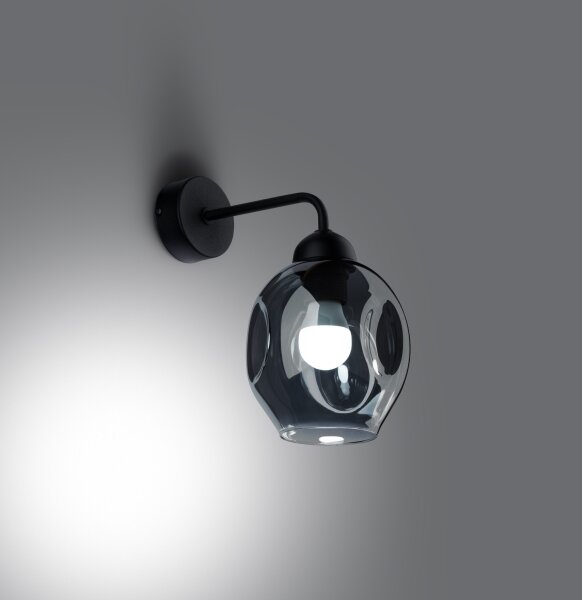 Sollux SL.1143 - Nástěnná lampa FILLAN 1xE27/60W/230V černá