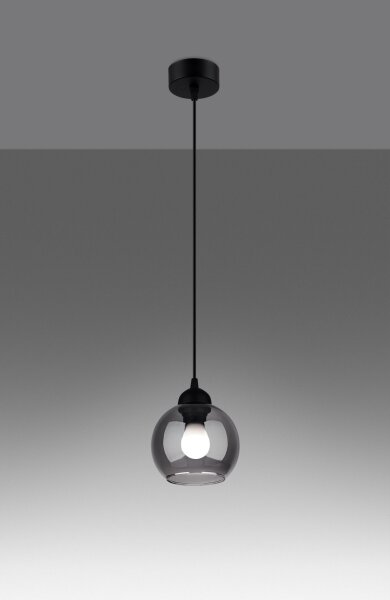 Sollux SL.1141 - Lustr na lanku ALINO 1xE27/60W/230V černá
