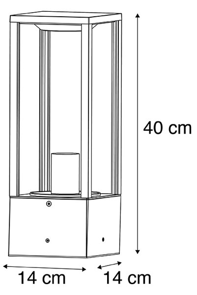 Chytrá venkovní stojací lampa černá 40 cm IP44 vč. WiFi ST64 - Charlois