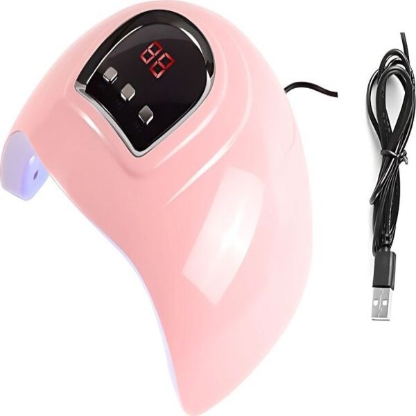 UV Lampa 18 LED, 54 W, USB, růžová