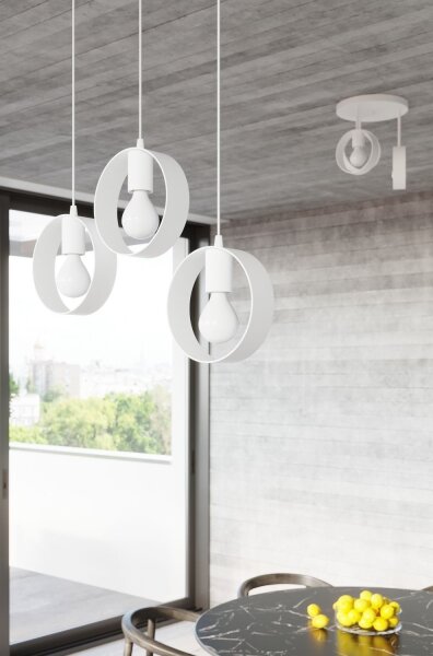 Sollux SL.1137 - Lustr na lanku TITRAN 1xE27/60W/230V bílá