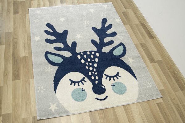 Makro Abra Dětský kusový koberec Emily Kids 5766A Jelen Modrý Rozměr: 120x170 cm
