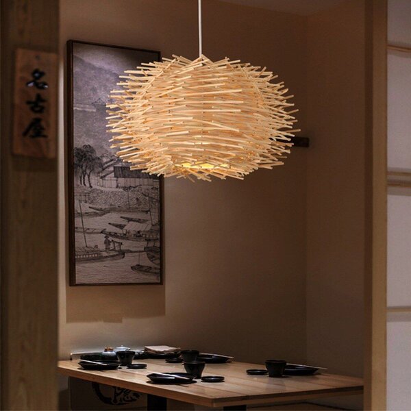Toolight Toolight, bambusové závěsné svítidlo ve stylu BOHO NATURAL 1xE27 APP884-1CP, OSW-05244