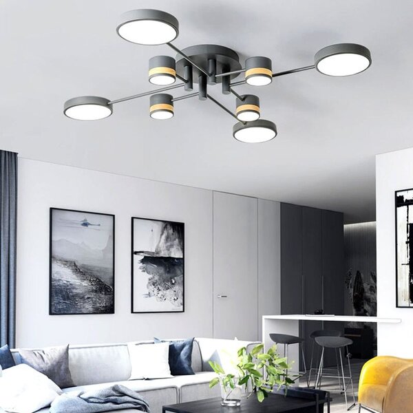 Toolight Stropní LED osvětlení s dálkovým ovladačem APP528-8C šedá