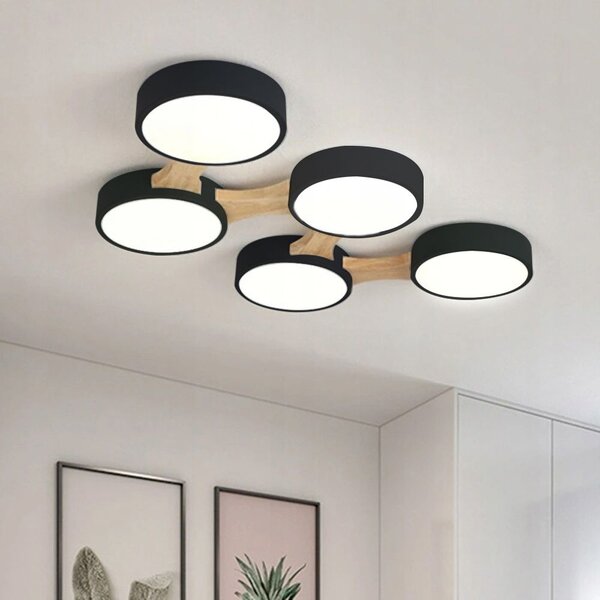 Toolight Stropní LED osvětlení s dálkovým ovládáním APP526-5C černé