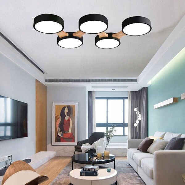 Toolight Stropní LED osvětlení s dálkovým ovládáním APP526-5C černé