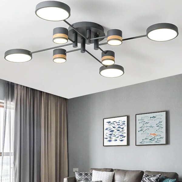 Toolight Stropní LED osvětlení s dálkovým ovladačem APP528-8C šedá