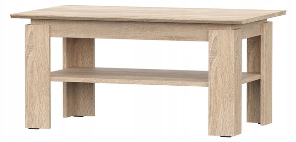 Konferenční stolek 90 cm dub sonoma s poličkou do obýváku STERN 900