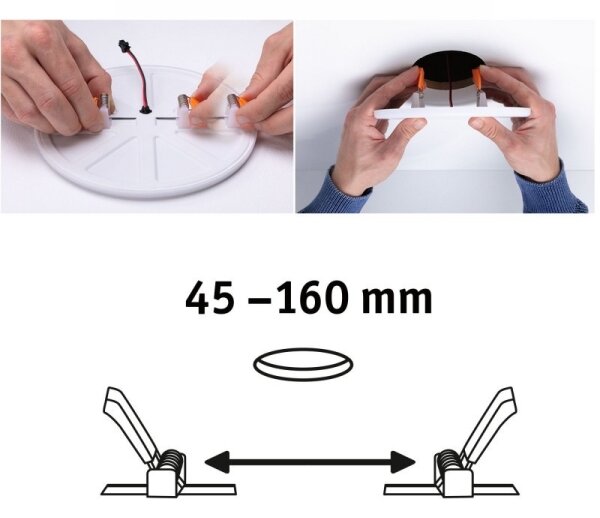 Paulmann 92389 - LED/17W IP44 Koupelnové podhledové svítidlo VARIFIT 230V