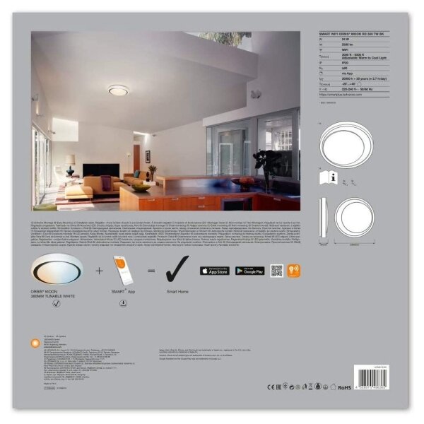 Ledvance - LED Stmívatelné stropní svítidlo SMART+ MOON LED/24W/230V Wi-Fi