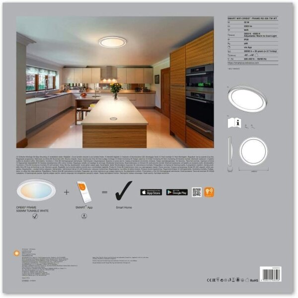 Ledvance - LED Stmívatelné stropní svítidlo SMART+ FRAME LED/32W/230V Wi-Fi