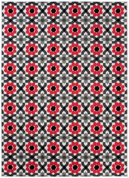 Makro Abra Kusový koberec moderní MAYA Z645E červený šedý Rozměr: 120x170 cm