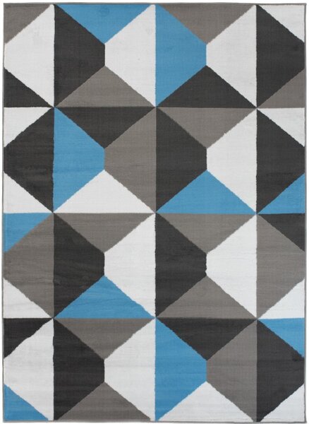 Makro Abra Kusový koberec moderní MAYA Z902B šedý modrý Rozměr: 200x200 cm