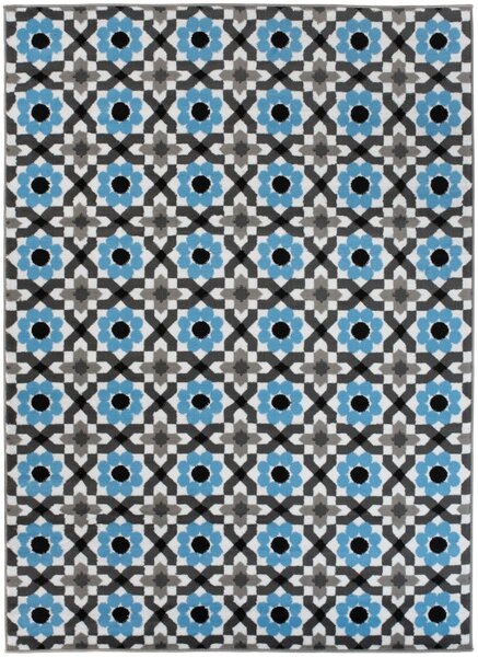 Makro Abra Kusový koberec moderní MAYA Z645D modrý šedý Rozměr: 250x350 cm