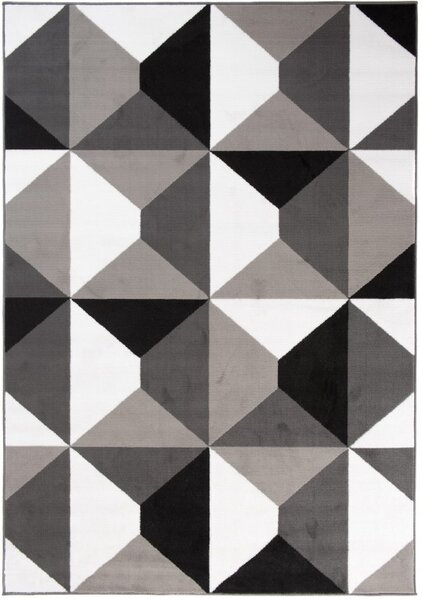 Makro Abra Kusový koberec moderní MAYA Z902D šedý bílý Rozměr: 80x150 cm
