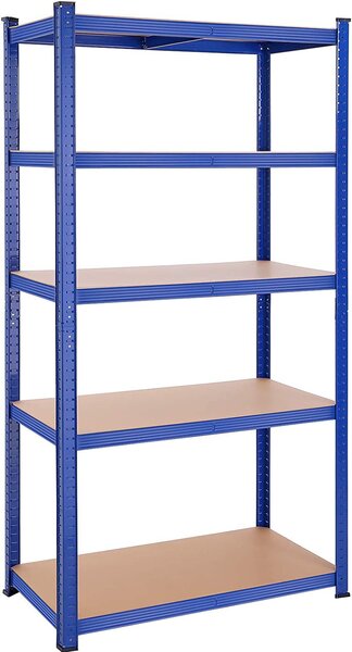 Skladový regál Songmics 200 cm modrý 5 polic kov MDF