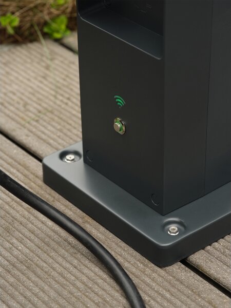 Osram - Chytrý venkovní zásuvkový sloupek 2Z SCHUKO s Wi-Fi opakovačem IP44