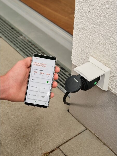 Osram - Chytrá venkovní zásuvka SMART+ MATTER SCHUKO 3680W/230V/16A IP44 Wi-Fi