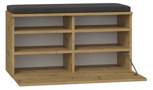 Botník s sedátkem TopEshop 85 x 46 x 35 cm dub artisan