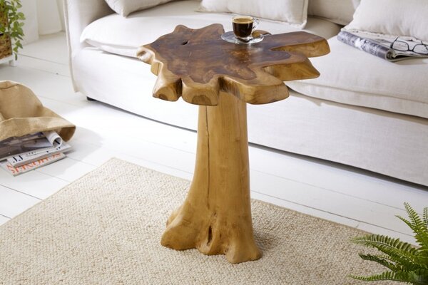 Odkládací stolek WILD ROOT 60 CM masiv teak Nábytek | Doplňkový nábytek | Odkládací stolky