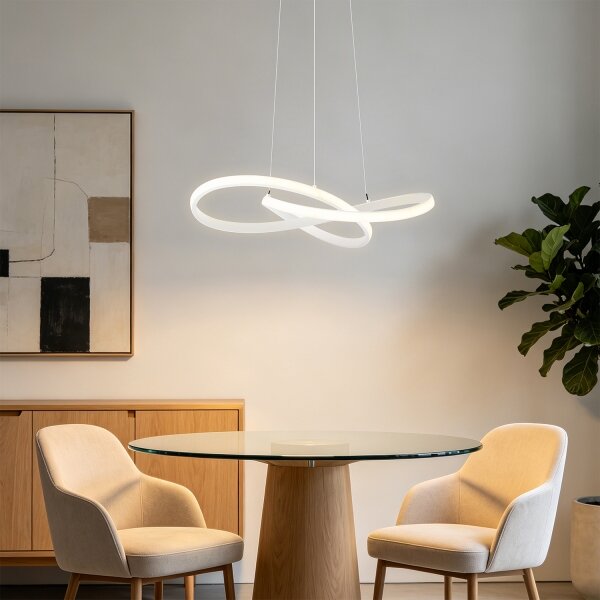 Brilagi - LED Stmívat. lustr na lanku INFINITY LED/55W/230V 50x50 cm bílá + DO