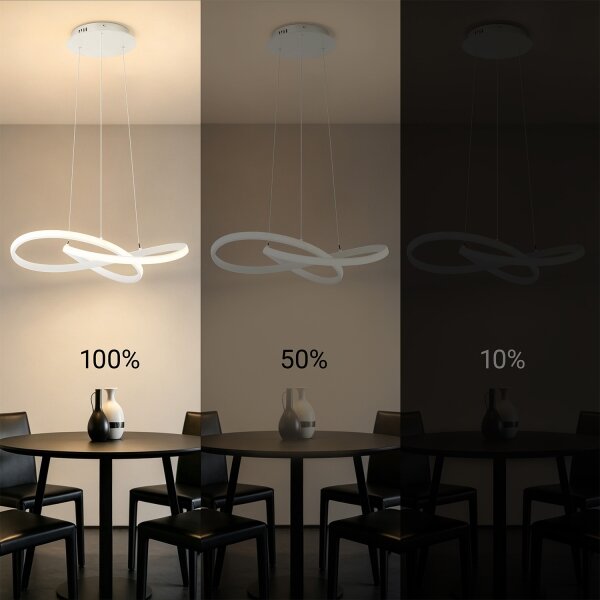 Brilagi - LED Stmívat. lustr na lanku INFINITY LED/55W/230V 50x50 cm bílá + DO