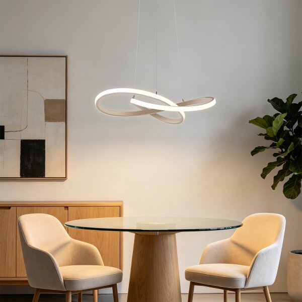 Brilagi - LED Stmívat. lustr na lanku INFINITY LED/55W/230V 50x50 cm béžová + DO