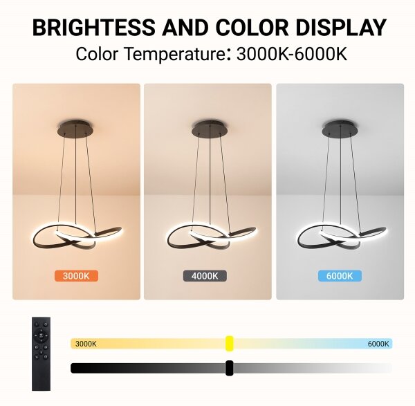 Brilagi - LED Stmívat. lustr na lanku INFINITY LED/55W/230V 50x50 cm černá + DO