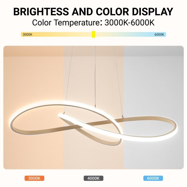 Brilagi - LED Stmívat. lustr na lanku INFINITY LED/80W/230V 80x80 cm béžová + DO