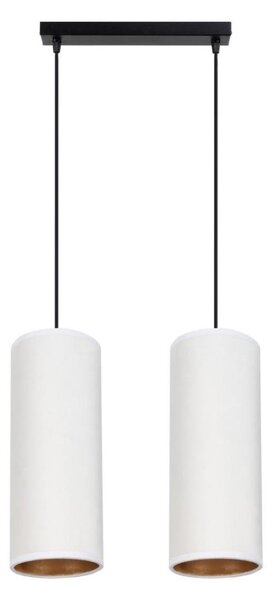 Lustr na lanku AVALO 2xE27/60W/230V bílá/měděná