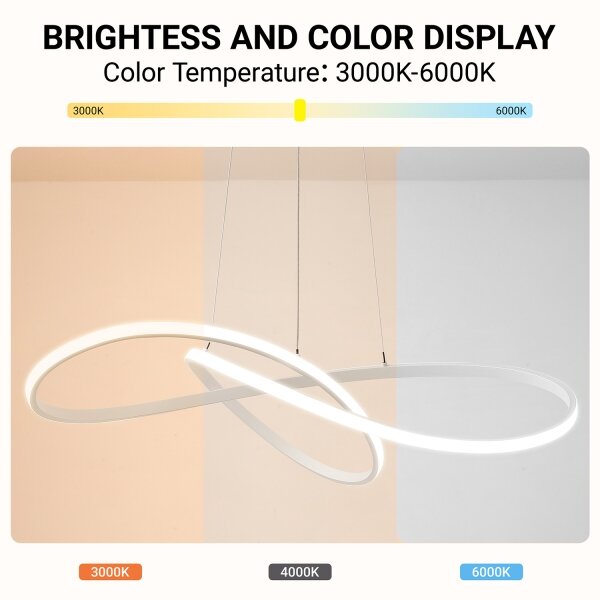 Brilagi - LED Stmívat. lustr na lanku INFINITY LED/80W/230V 80x80 cm bílá + DO