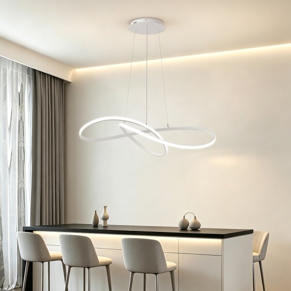Brilagi - LED Stmívat. lustr na lanku INFINITY LED/80W/230V 80x80 cm bílá + DO