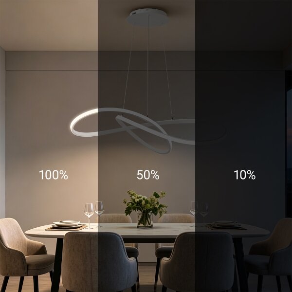 Brilagi - LED Stmívat. lustr na lanku INFINITY LED/80W/230V 80x80 cm bílá + DO