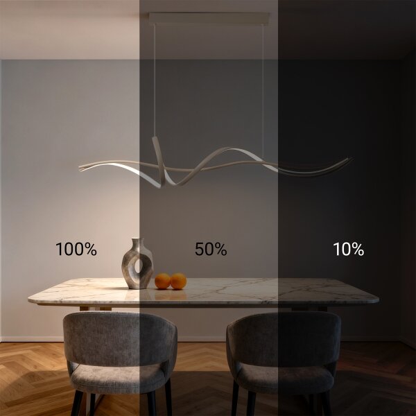 Brilagi - LED Stmív. lustr na lanku SIGNATURE LED/55W/230V 120x23 cm béžová + DO