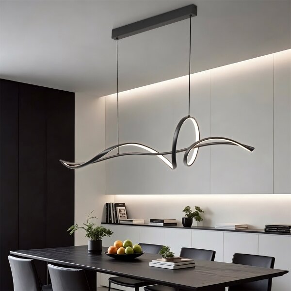 Brilagi - LED Stmív. lustr na lanku SIGNATURE LED/55W/230V 120x23 cm černá + DO