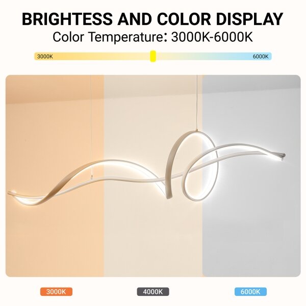 Brilagi - LED Stmív. lustr na lanku SIGNATURE LED/55W/230V 120x23 cm béžová + DO