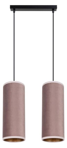 Lustr na lanku AVALO 2xE27/60W/230V růžová/měděná