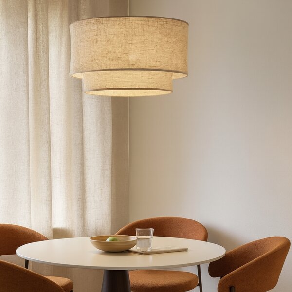 Béžové lněné stínidlo Kave Home Mariela 60 cm