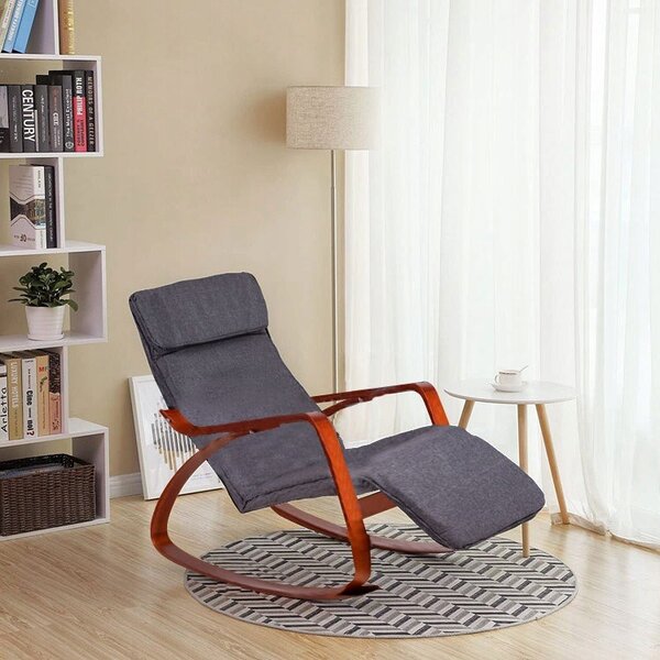 Houpací křeslo ModernHome šedé