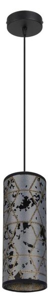 Lustr na lanku AVALO 1xE27/60W/230V šedá/černá