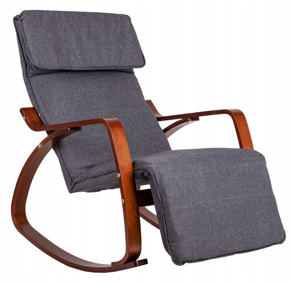 Houpací křeslo ModernHome šedé