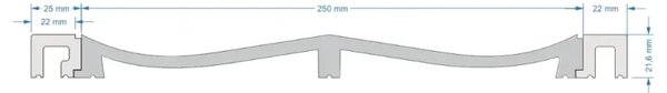 Pravé zakončení lamely, WP004RT, Eterno, 200x2,2x2,2cm, Mardom Decor