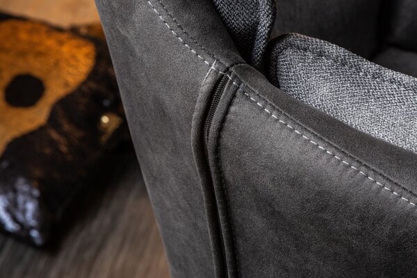 Jídelní židle LOUNGER tmavě šedá otočná Nábytek | Jídelní prostory | Jídelní židle | Křesložidle