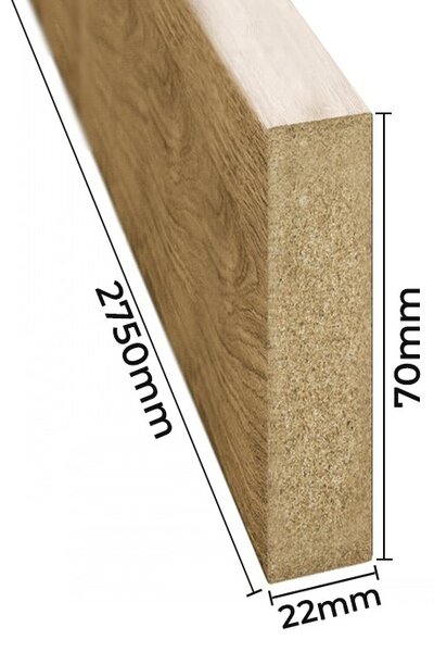 Lameo Dekorativní stěnová lamela - přírodní dub 22x70