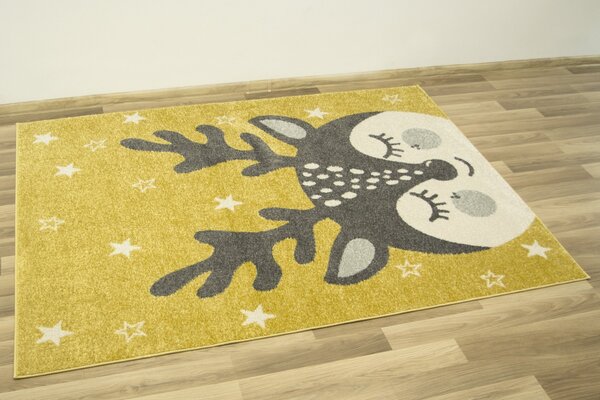 Makro Abra Dětský kusový koberec Emily Kids 5766A Jelen Žlutý Rozměr: 140x190 cm