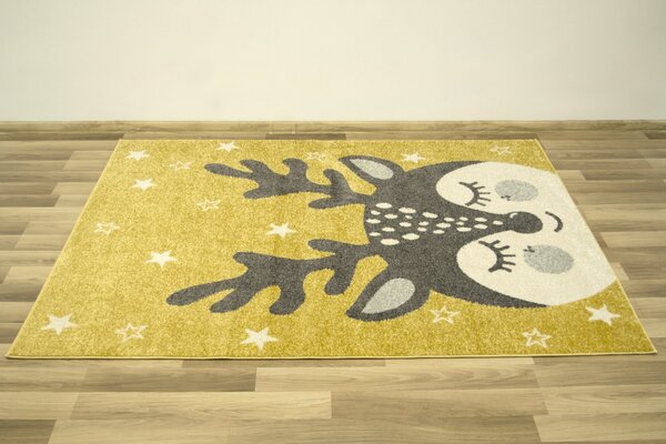 Makro Abra Dětský kusový koberec Emily Kids 5766A Jelen Žlutý Rozměr: 140x190 cm